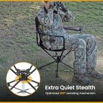 360° Swivel Hunting Chair with Armrests and Case