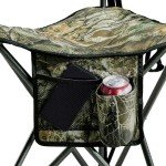 Extra Large Folding Tripod Stool with Backrest