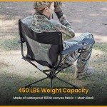360° Swivel Hunting Chair with Armrests and Case