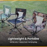 360° Swivel Hunting Chair with Armrests and Case