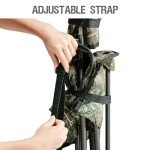 Extra Large Folding Tripod Stool with Backrest