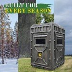 Outta Site Thicket 4-Sided Arctic Hunting Blind – 1-2 Persons Hard-Sided Ground Blind for Deer, Turkey Hunting – Oak