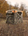 TIDEWE Hunting Blind, 360°Silent See Through Blind with Swing Door, 2-3 Person 300D Pop Up Ground Blind with Detachable Blackout Panel & Carrying Bag, Portable Resilient Hunting Tent for Deer Hunt