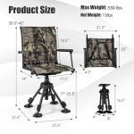 Tangkula 360-Degree Swivel Hunting Chair, Portable