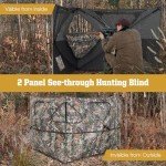 Tangkula Portable 2-Panel Stakeout Hunting Blind