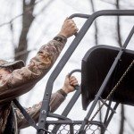 Hawk 20' Big Denali 1.5-Man SLS Ladder Stand | Durable Hunting Archery Steel 1 Person Tree Stand with Chair, Bow/Gun Holder, Footrest, Flip Back Shooting Rail & Noise Free Ladder