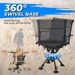 KEMIMOTO 360° Swivel Hunting Blind Chair, Adjustable