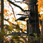 Rivers Edge RE556, Big Foot TearTuff XL Lounger, Lever-Action Hang-On Tree Stand with TearTuff Flip-up Mesh Seat, Oversized 37.5” x 24” Platform, Arm/Foot/Back Rests, Black