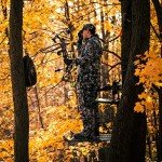 Rivers Edge RE556, Big Foot TearTuff XL Lounger, Lever-Action Hang-On Tree Stand with TearTuff Flip-up Mesh Seat, Oversized 37.5” x 24” Platform, Arm/Foot/Back Rests, Black