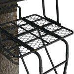 Muddy Partner Ladder Stand - 17' Height Durable Weather-Resistant Outdoor Hunting 2 Person Tree Stand with Extra Large Flex-Tek Seats & 40" W x 33" D Foot Platform, 500 Pound Maximum Capacity