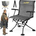 360° Silent Swivel Hunting Chair with Back Support