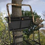 Muddy Partner Ladder Stand - 17' Height Durable Weather-Resistant Outdoor Hunting 2 Person Tree Stand with Extra Large Flex-Tek Seats & 40" W x 33" D Foot Platform, 500 Pound Maximum Capacity
