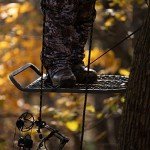 Rivers Edge RE556, Big Foot TearTuff XL Lounger, Lever-Action Hang-On Tree Stand with TearTuff Flip-up Mesh Seat, Oversized 37.5” x 24” Platform, Arm/Foot/Back Rests, Black