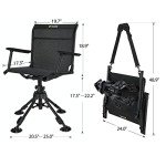 TIDEWE 360° Swivel Hunting Chair with Seat Cover