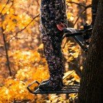 Rivers Edge RE556, Big Foot TearTuff XL Lounger, Lever-Action Hang-On Tree Stand with TearTuff Flip-up Mesh Seat, Oversized 37.5” x 24” Platform, Arm/Foot/Back Rests, Black