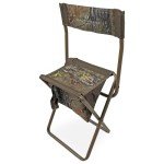 Black Sierra Portable Hunting Stool with Backrest