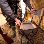 Black Sierra Portable Hunting Stool with Backrest