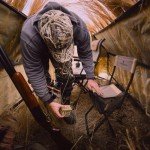 Black Sierra Portable Hunting Stool with Backrest