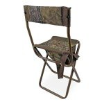 Black Sierra Portable Hunting Stool with Backrest