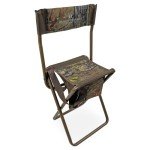 Black Sierra Portable Hunting Stool with Backrest