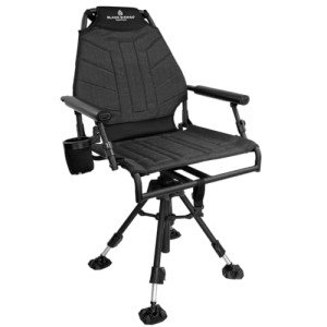 Black Sierra 360° Swivel Hunting Chair with Armrests