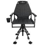 Black Sierra 360° Swivel Hunting Chair with Armrests