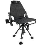 Black Sierra 360° Swivel Hunting Chair with Armrests