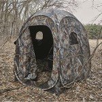 HuntRite Deluxe Pop-Up Hunting Ground Blind, 1-2 Person Tent, Hunting Gear, Equipment, and Accessories, 4-Panel Spring Steel