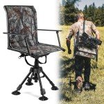 KEMIMOTO 360° Silent Swivel Hunting Chair, Camo