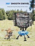 KEMIMOTO 360° Silent Swivel Hunting Chair, Camo