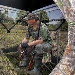 Extra Large Folding Tripod Hunting Chair with Backrest