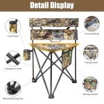 Extra Large Folding Tripod Hunting Chair with Backrest