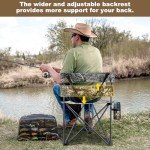 Extra Large Folding Tripod Hunting Chair with Backrest