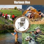 Extra Large Folding Tripod Hunting Chair with Backrest