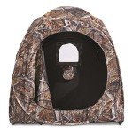 HuntRite Deluxe Pop-Up Hunting Ground Blind, 1-2 Person Tent, Hunting Gear, Equipment, and Accessories, 4-Panel Spring Steel