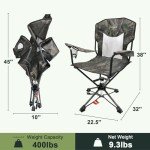 HUNTPAL 360° Swivel Hunting Blind Seat with Armrests