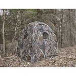 HuntRite Deluxe Pop-Up Hunting Ground Blind, 1-2 Person Tent, Hunting Gear, Equipment, and Accessories, 4-Panel Spring Steel