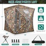 YITAHOME 360° Deer Hunting Pop-Up Blind with Chair