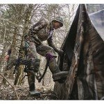 HuntRite Deluxe Pop-Up Hunting Ground Blind, 1-2 Person Tent, Hunting Gear, Equipment, and Accessories, 4-Panel Spring Steel