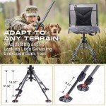 360-Degree Swivel Hunting Chair with Adjustable Height