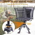 360-Degree Swivel Hunting Chair with Adjustable Height