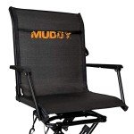 Muddy MGS400 Flex Tek 360 Degree Swivel-Ease Portable Ground Camping and Hunting Seat with Wide Seat and Durable Steel Construction, Black