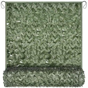 Yeacool Camo Netting Mesh Camouflage Netting Deer Blind Hunting Blind Net for Military Theme Party Decorations Army Sunshade Car Cover Camping Shooting (Dark Green, 13ftx20ft, 4m*6m)