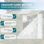 CROSSHIP Camo Netting Hunting Camouflage Accessories - Camouflage Party Decorations，Camping Ghillie Netting, Sunshade Camo Mesh & Hunting Blind Deer Stand (19.7ftx19.7ft, White)