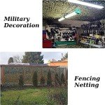 Yeacool Camo Netting Mesh Camouflage Netting Deer Blind Hunting Blind Net for Military Theme Party Decorations Army Sunshade Car Cover Camping Shooting (Dark Green, 13ftx20ft, 4m*6m)