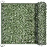Yeacool Camo Netting Mesh Camouflage Netting Deer Blind Hunting Blind Net for Military Theme Party Decorations Army Sunshade Car Cover Camping Shooting (Dark Green, 13ftx20ft, 4m*6m)