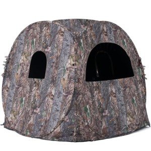 Hunting Blind, Ground Blind with Carrying Bag, 1-2 Person Pop Up Deer Blind, Portable Hunting Tent for Deer & Turkey Hunting