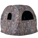 Hunting Blind, Ground Blind with Carrying Bag, 1-2 Person Pop Up Deer Blind, Portable Hunting Tent for Deer & Turkey Hunting