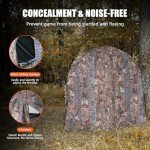 Hunting Blind, Ground Blind with Carrying Bag, 1-2 Person Pop Up Deer Blind, Portable Hunting Tent for Deer & Turkey Hunting
