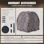 Hunting Blind, Ground Blind with Carrying Bag, 1-2 Person Pop Up Deer Blind, Portable Hunting Tent for Deer & Turkey Hunting